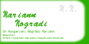 mariann nogradi business card